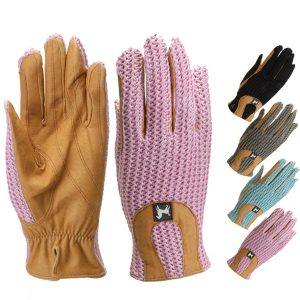 Deluxe Horseshoe Back Crochet Gloves with Cuff