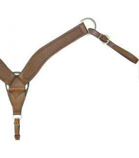 Waffle Tooled Roping Breast Collar by Billy Cook Saddlery