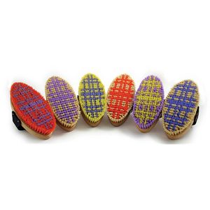 Desert Equestrian PonyExpress™ Plaid English Body Brush 4-1/2